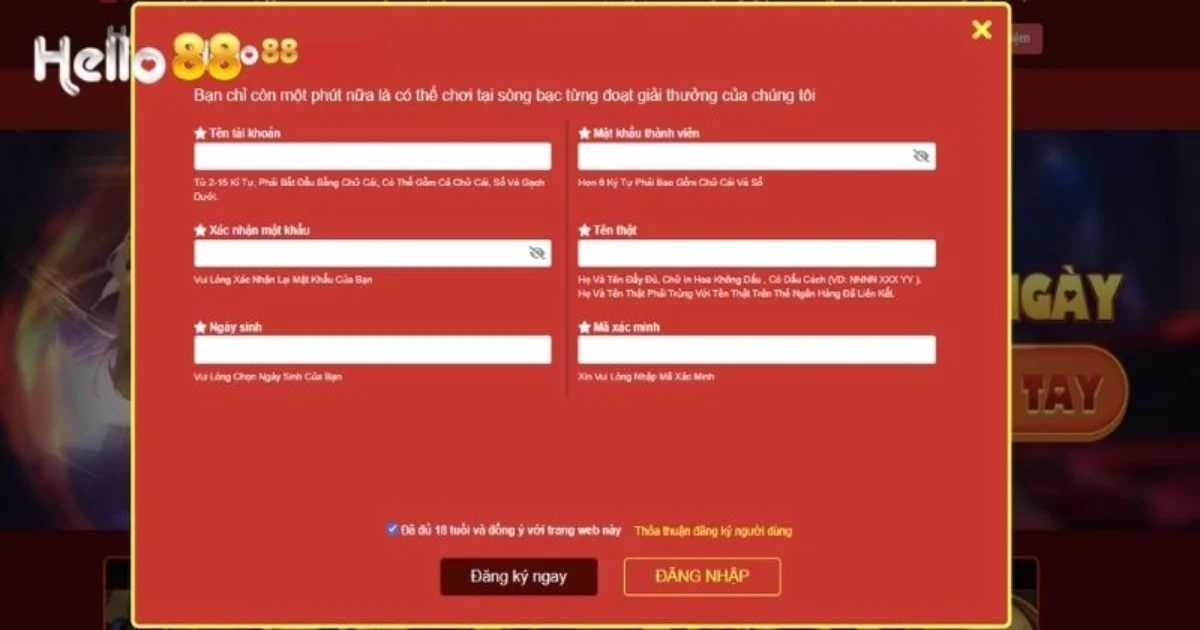 Tạo tài khoản cá cược tại nhà cái Hello88 để nhận thưởng